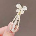 Faux Pearl Butterfly Hair Clip Ly2243 - White - One Size