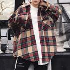 Plaid Oversized Shirt As Shown In Figure - One Size