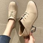 Lace-up Block Heel Shoes