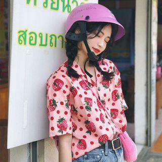 Strawberry Printed Short-sleeve Shirt Strawberry - One Size