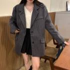 Long-sleeve Striped Blazer