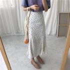 Polka Dot Midi Skirt Milky White - One Size