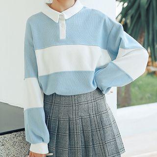 Two-tone Polo Sweatshirt
