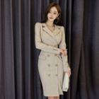 Double-breasted Midi Bodycon Blazer Dress