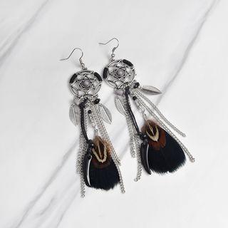Dream Catcher Earring Eh350 - Black - One Size