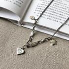 925 Sterling Silver Heart Pendant Necklace A1727 - 925 Silver - Silver - One Size