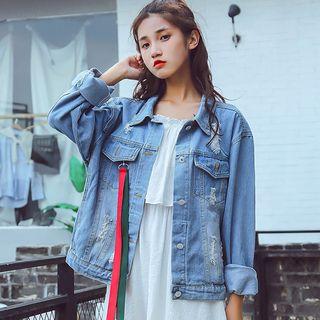 Strap Denim Jacket