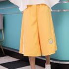 Dog Print Gaucho Pants Yellow - One Size