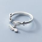 Sterling Silver Cat Ring Silver - One Size