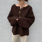 Henley Sweater Coffee - One Size