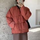 Padded Zip-up Jacket Red - One Size