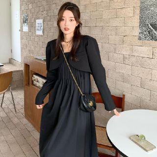 Cropped Jacket / Spaghetti-strap Midi A-line Dress