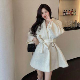 Faux Fur Sashed Coat