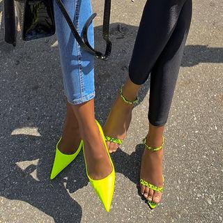 Pattern High-heel Sandals