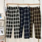 Plaid High Waist Loose Fit Pants