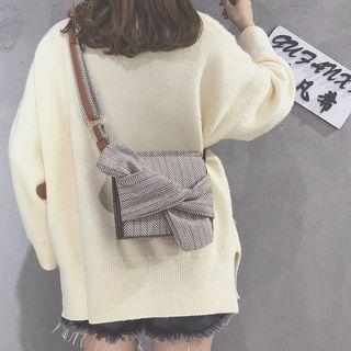 Patterned Knot Nylon Crossbody Bag