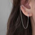 925 Sterling Silver Chained Cuff Earring