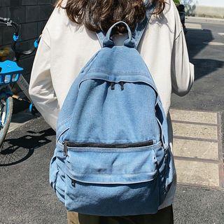 Plain Lettering Backpack