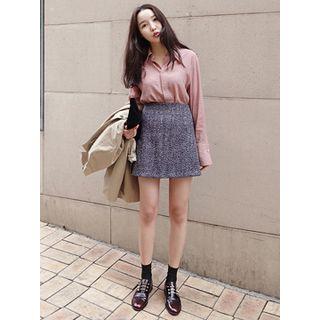 Zip-back Pattern Skirt