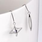 Non-matching Rhinestone Sterling Silver Earrings