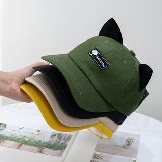 Applique Cat Ear Baseball Cap