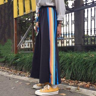 Side Stripe Wide-leg Pants