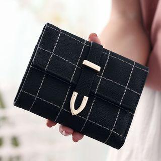 Faux Suede Stitched Purse