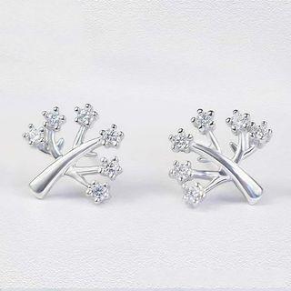 Sterling Silver Tree Studs