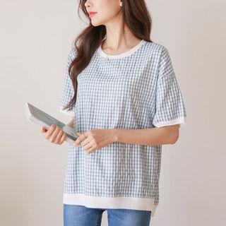 Loose-fit Gingham T-shirt