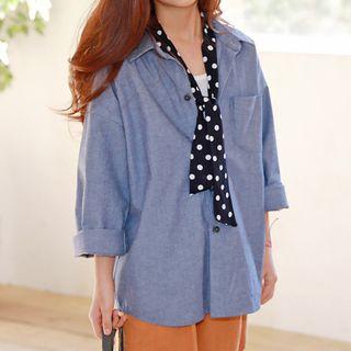 Family Matching Long-sleeve Plain Shirt