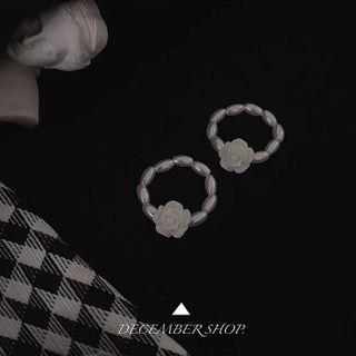 Rose Bead Ring White - One Size