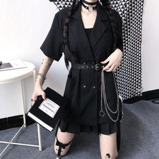 Double Breast Short Sleeve Blazer