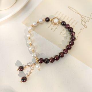 Freshwater Pearl Bracelet White & Black - One Size