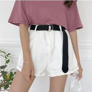 High-waist Rolled Shorts