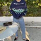 Raglan Patterned Sweater