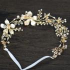 Wedding Faux Pearl Branches Headband Gold - One Size