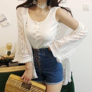 Set: Fray Light Jacket + Denim Shorts