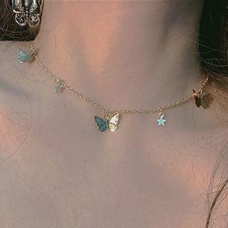 Butterfly Fringed Choker