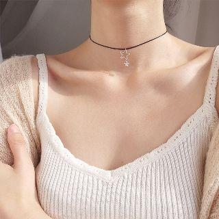 Sterling Silver Cz Star Choker