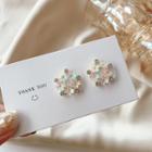Floral Stud Earring Laser - Multicolour - One Size