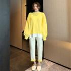 Mock Two-piece Panel Sweater Yellow - Sweater - One Size