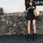 Elbow-sleeve Dotted Playsuit / Jumpsuit