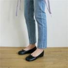 Block-toe Ballerina Flats