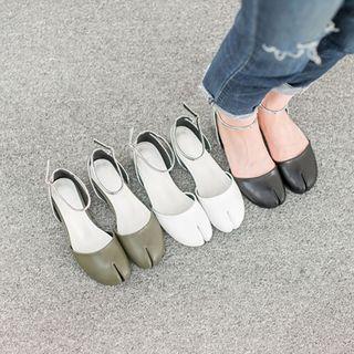 Slit-detail Ankle-strap Sandals