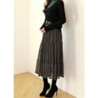 Patterned Long Tiered Skirt