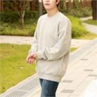 Drop-shoulder Fleece-lined Sweatshirt