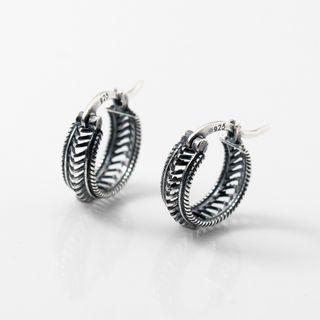 Tire Sterling Silver Hoop Earring 1 Piece - S925 Silver - Silver - One Size