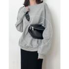 Zip-detail Shoulder Bag Black - One Size