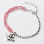 Bead Heart Bracelet S925 Silver - As Shown In Figure - One Size