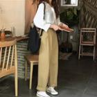 Drop-shoulder Light Shirt / Straight-cut Pants